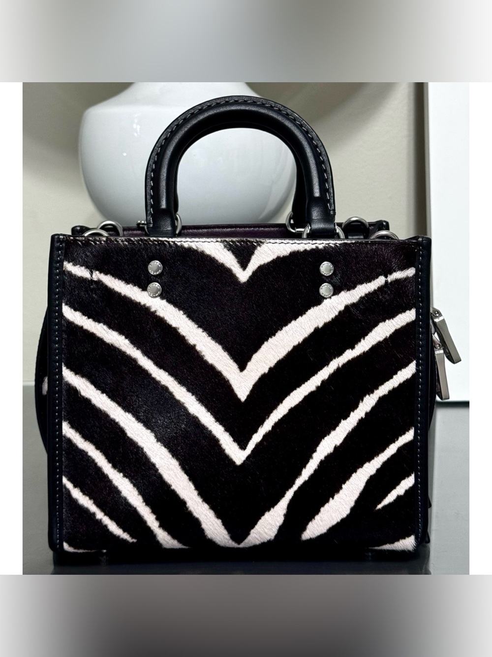 COACH Rogue 20 In Haircalf With Zebra Print - Picture 3 of 9